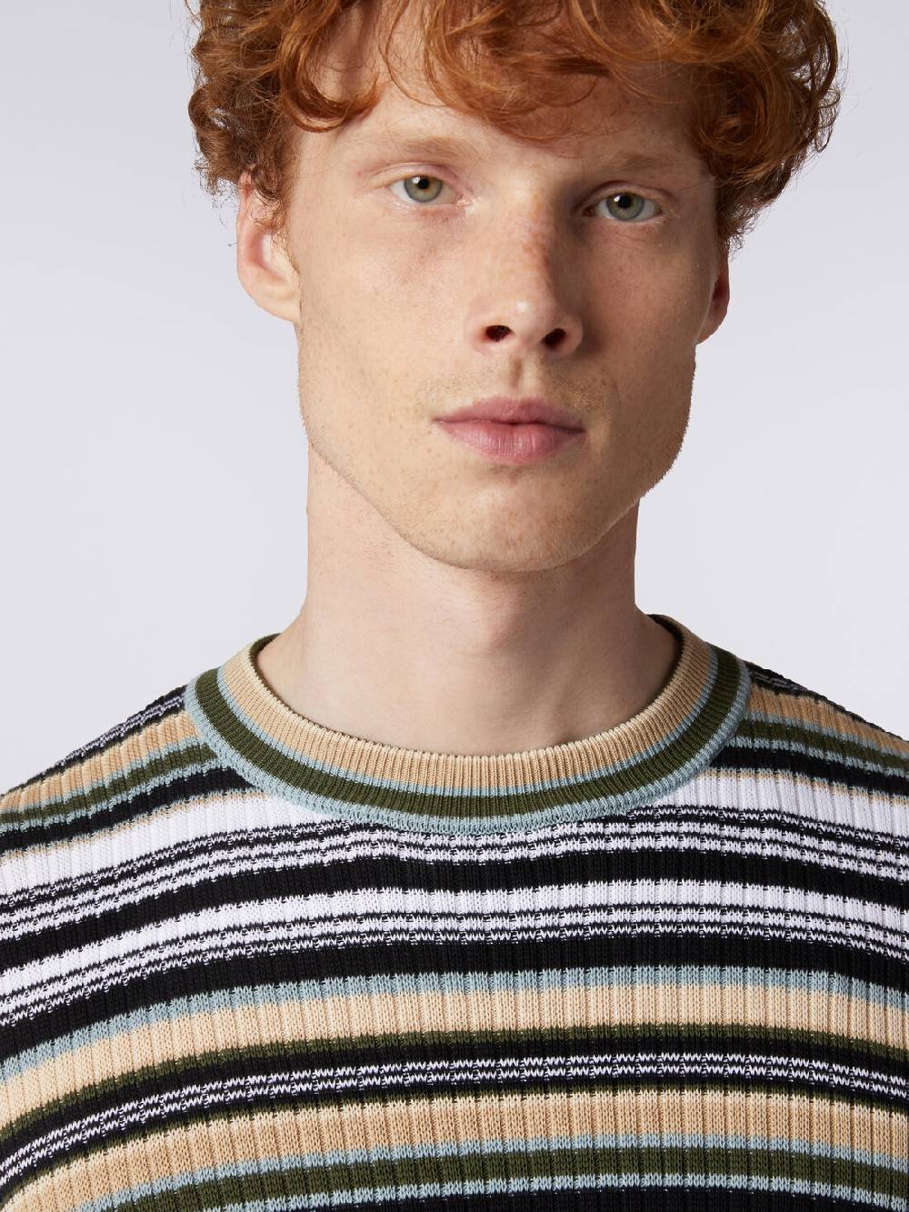 Missoni Pullover girocollo in cotone a righe Presa