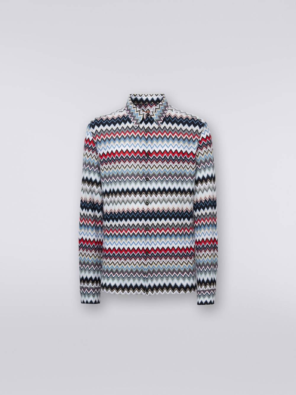 Missoni Camicia a maniche lunghe in cotone zig zag Sconto