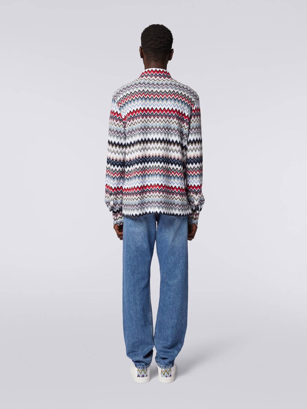Missoni Camicia a maniche lunghe in cotone zig zag Sconto