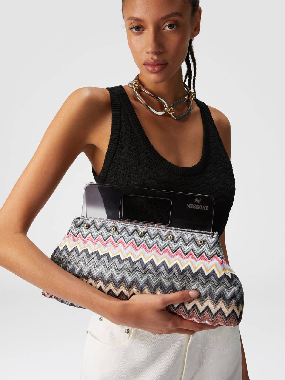 Missoni Pouch in misto cotone Outlet