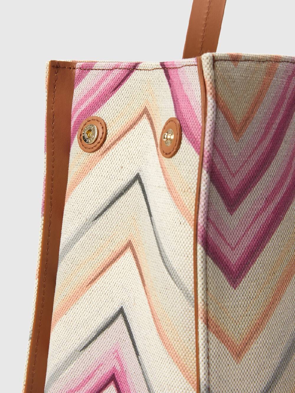 Missoni Tote bag in misto cotone con motivo chevron In Vendita