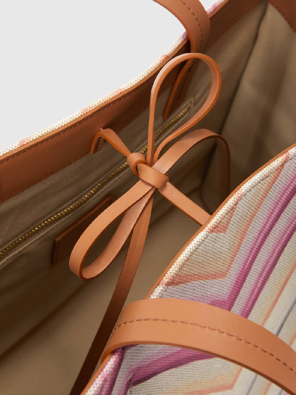 Missoni Tote bag in misto cotone con motivo chevron In Vendita