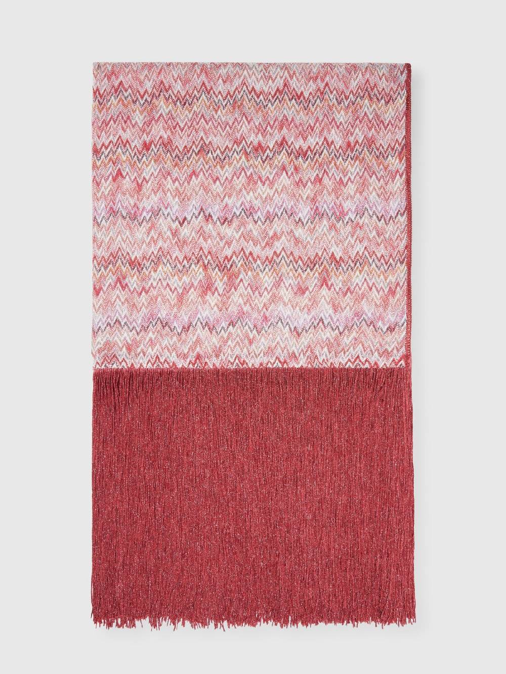 Missoni Stola in viscosa lamé chevron con frange Offerte
