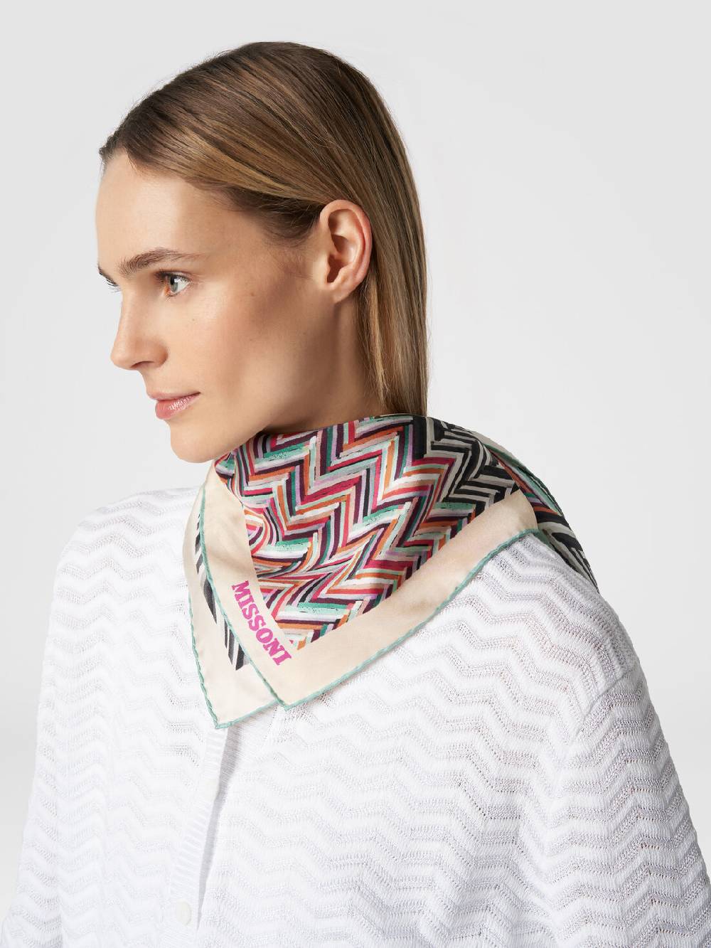 Missoni Foulard in seta con multilavorazione Saldi Di Fabbrica