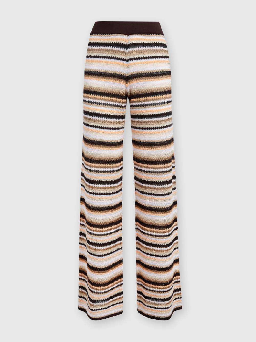 Missoni Pantaloni dritti in maglia rigata di cotone e viscosa Negozio