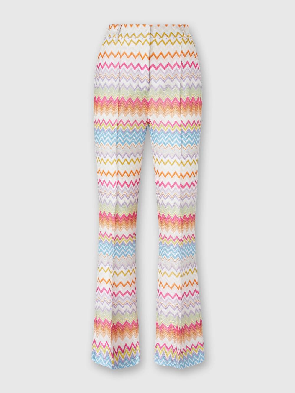 Missoni Pantaloni capri in maglia chevron lamé con paillettes Moda