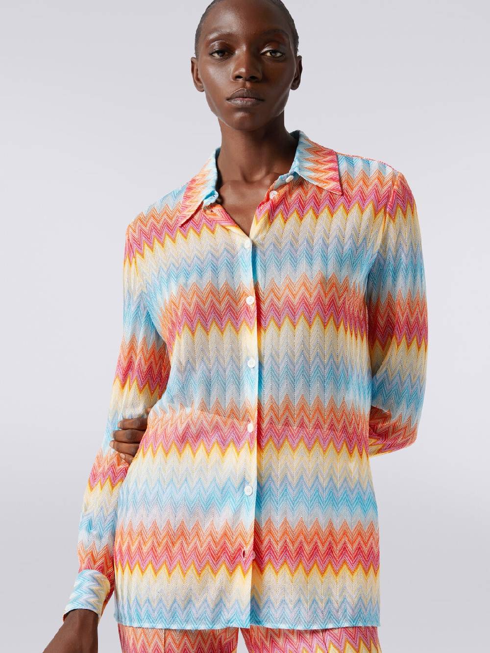 Missoni Camicia in maglia di viscosa chevron Promozione temporanea