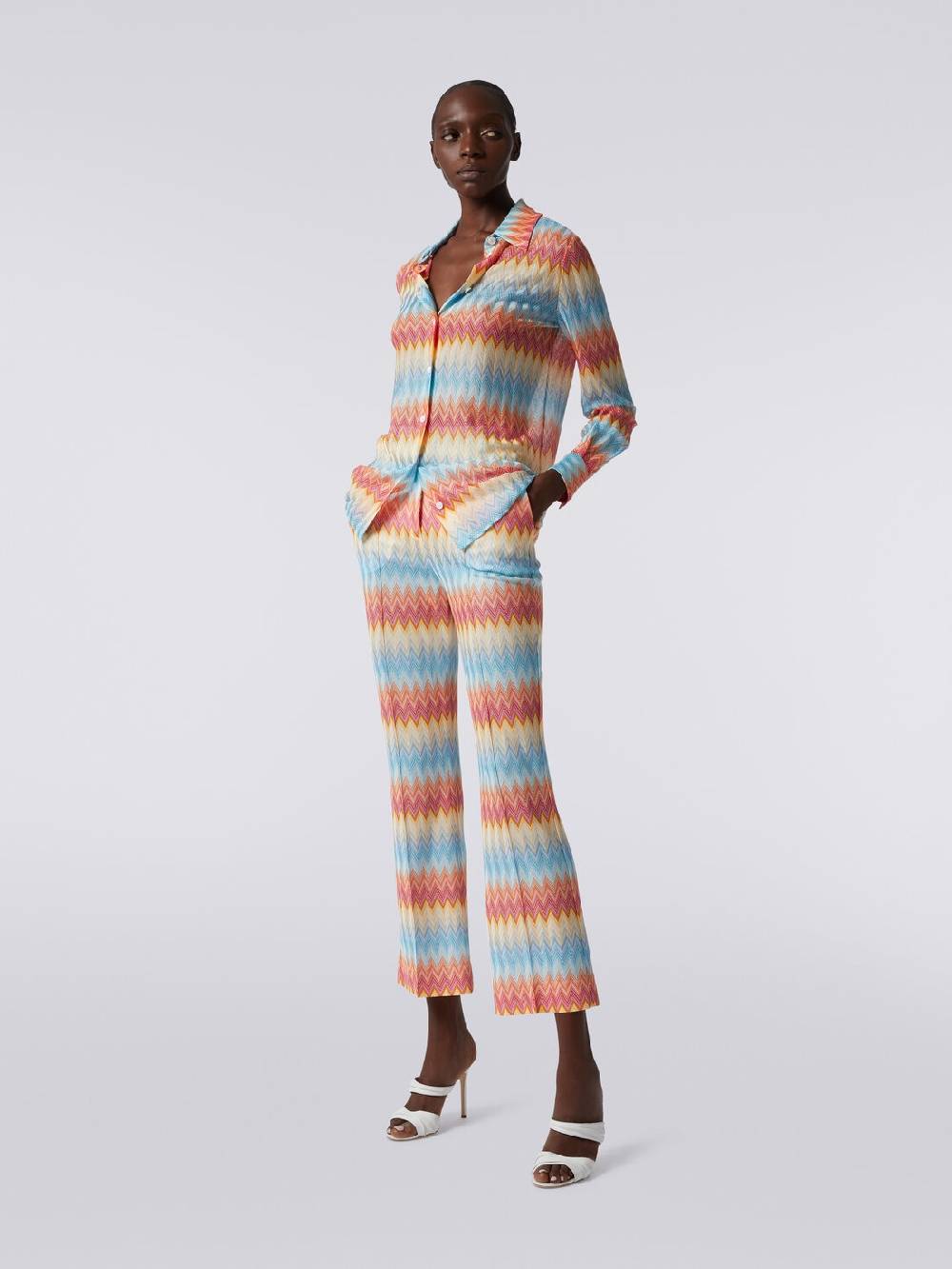 Missoni Pantaloni capri in viscosa chevron Italy