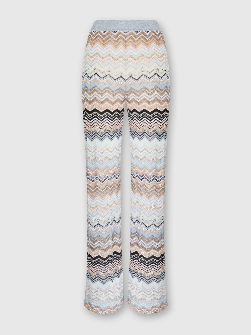 Missoni Pantaloni in maglia chevron lamé con paillettes 2025
