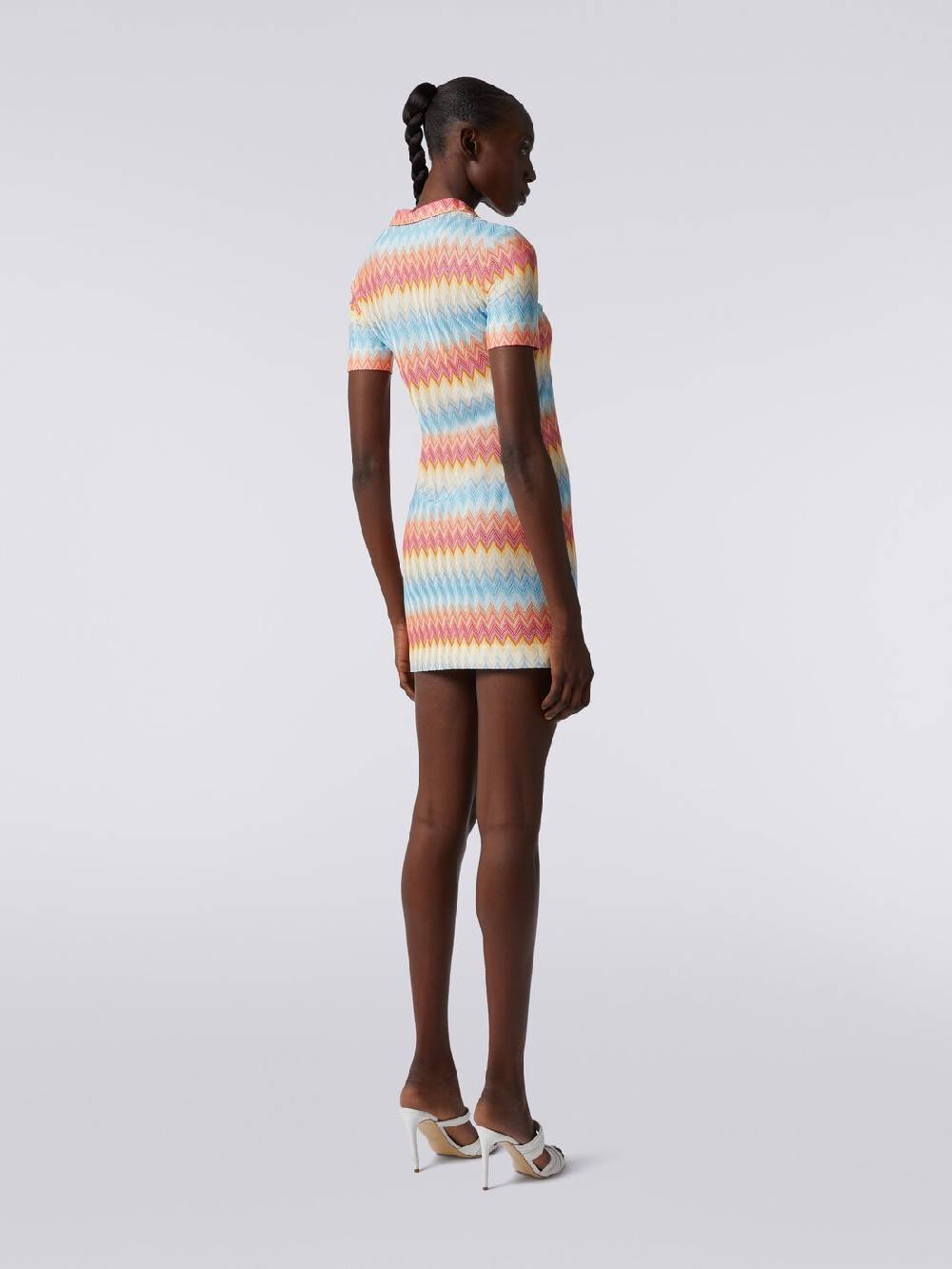 Missoni Mini-abito modello polo in viscosa zig zag Offerta speciale della fabbrica