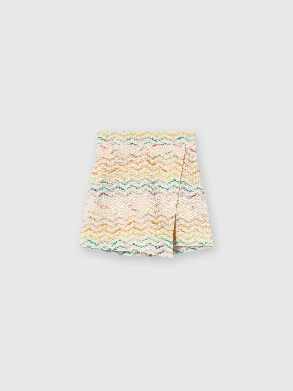 Missoni Gonna a portafoglio in misto cotone zig zag Pezzi Unici