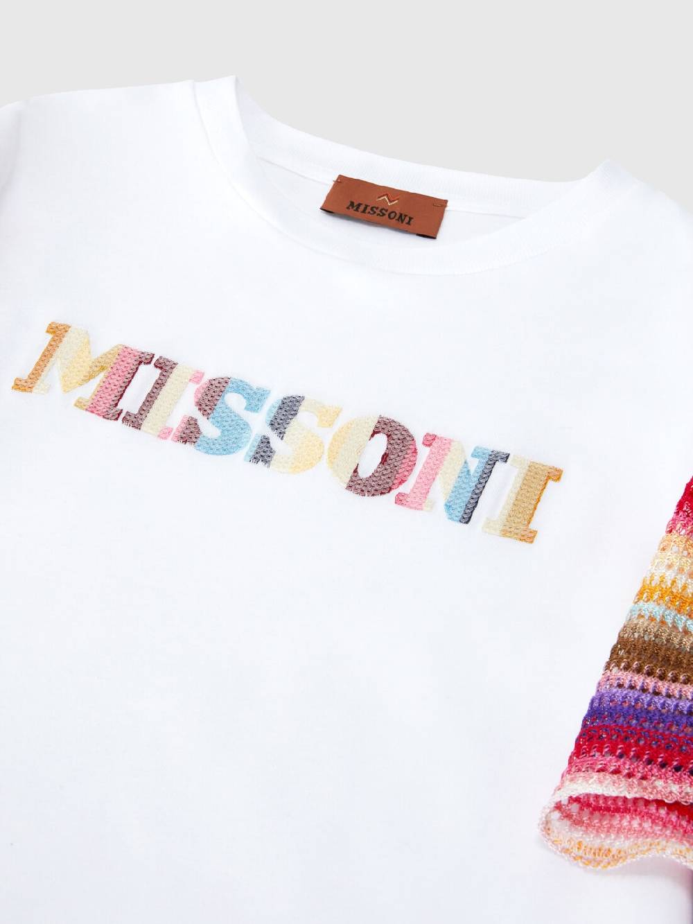 Missoni Abito a maniche corte in jersey di cotone con scritta logo Acquista Ora