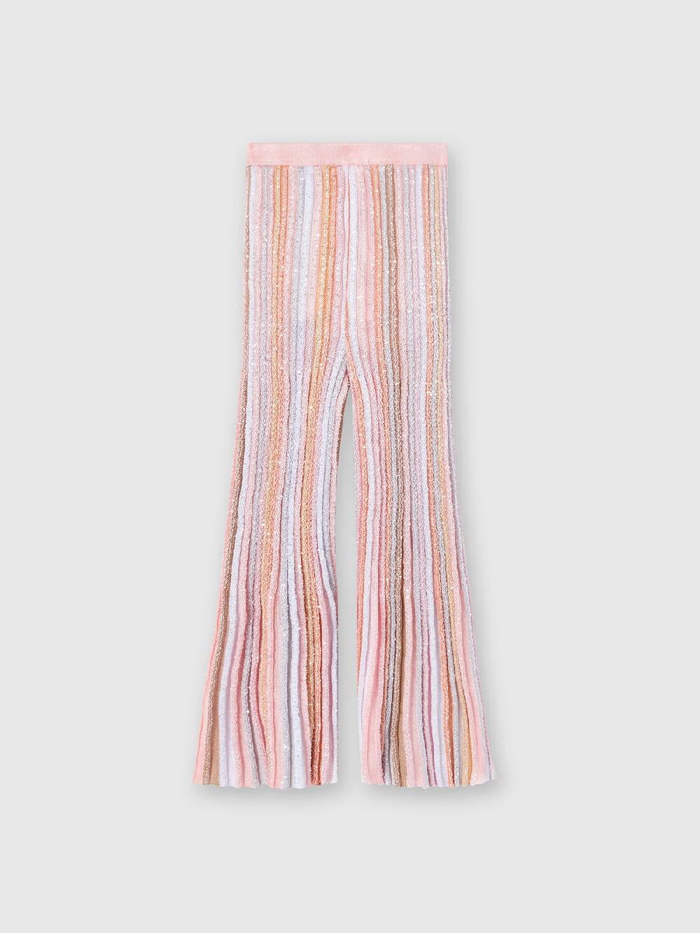 Missoni Pantaloni in maglia di viscosa plissée con paillettes Promozione Limitata