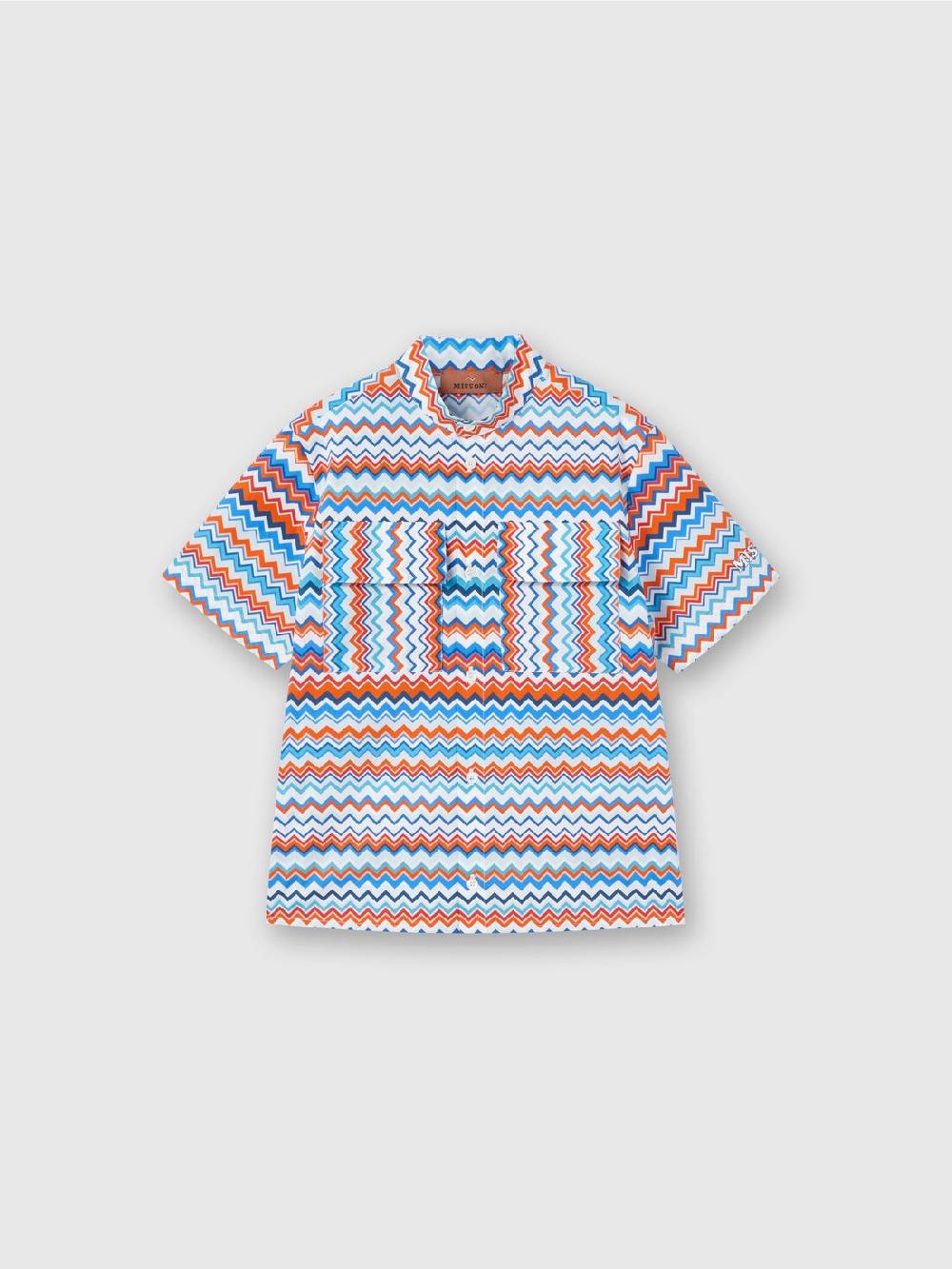Missoni Camicia a maniche corte in cotone zig zag Affare Del Giorno