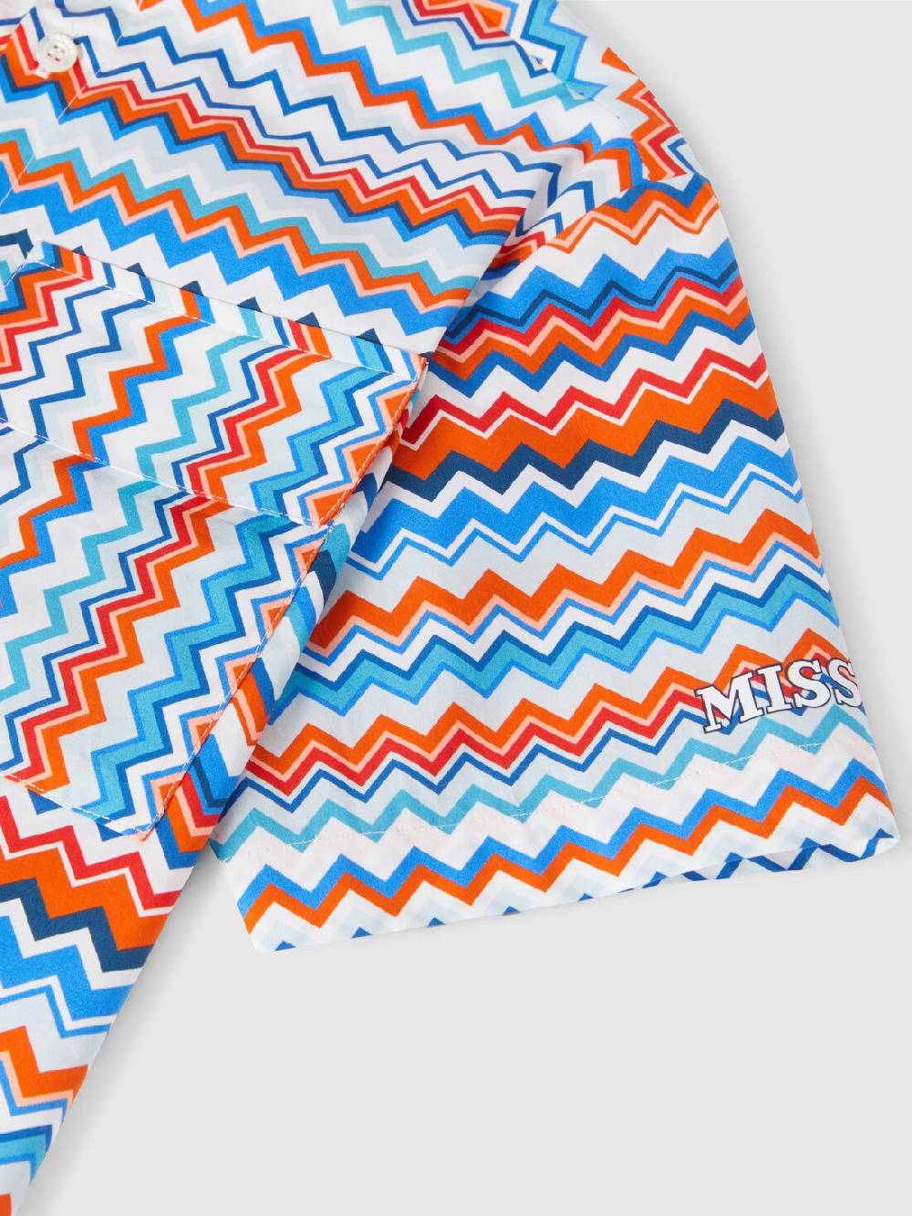 Missoni Camicia a maniche corte in cotone zig zag Affare Del Giorno
