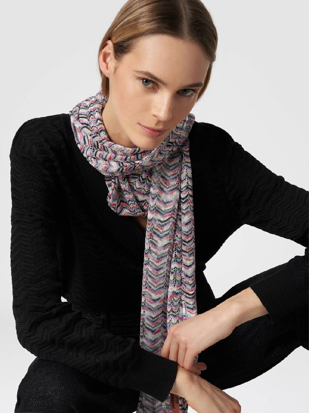 Missoni Sciarpa in viscosa e cotone zig zag Online
