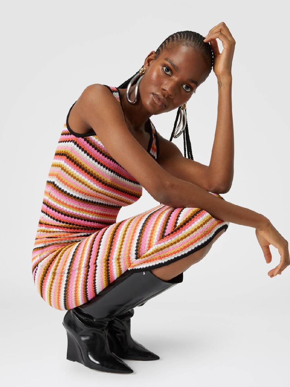 Missoni Gonna midi in cotone e viscosa zig zag Offerte