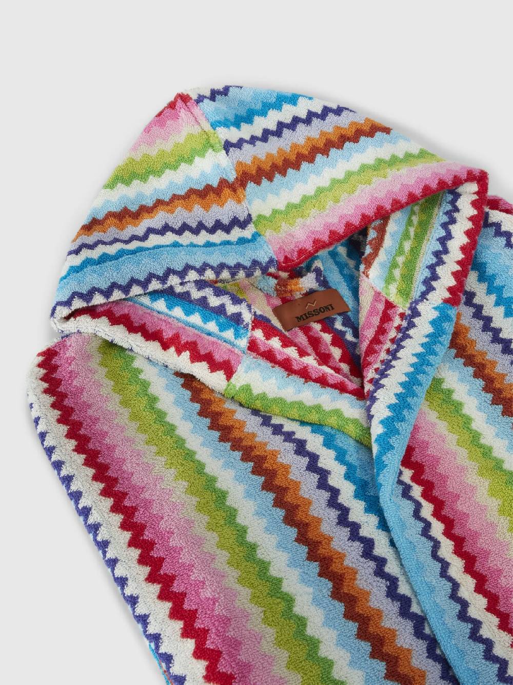 Missoni Accappatoio Riverbero in spugna di cotone zig zag Saldi Di Fabbrica