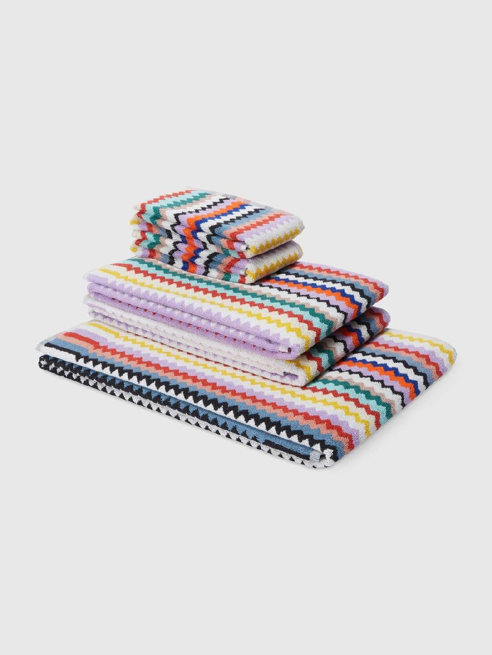 Missoni Set 5 pezzi di asciugamani da bagno Riverbero in spugna di cotone zig zag I Più Venduti