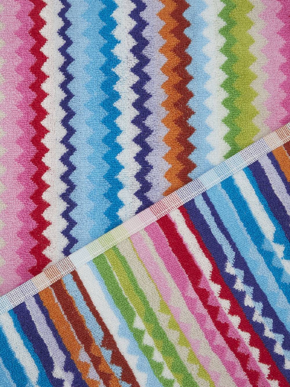 Missoni Set 3 pezzi di asciugamani da bagno Riverbero in spugna di cotone zig zag In Saldo