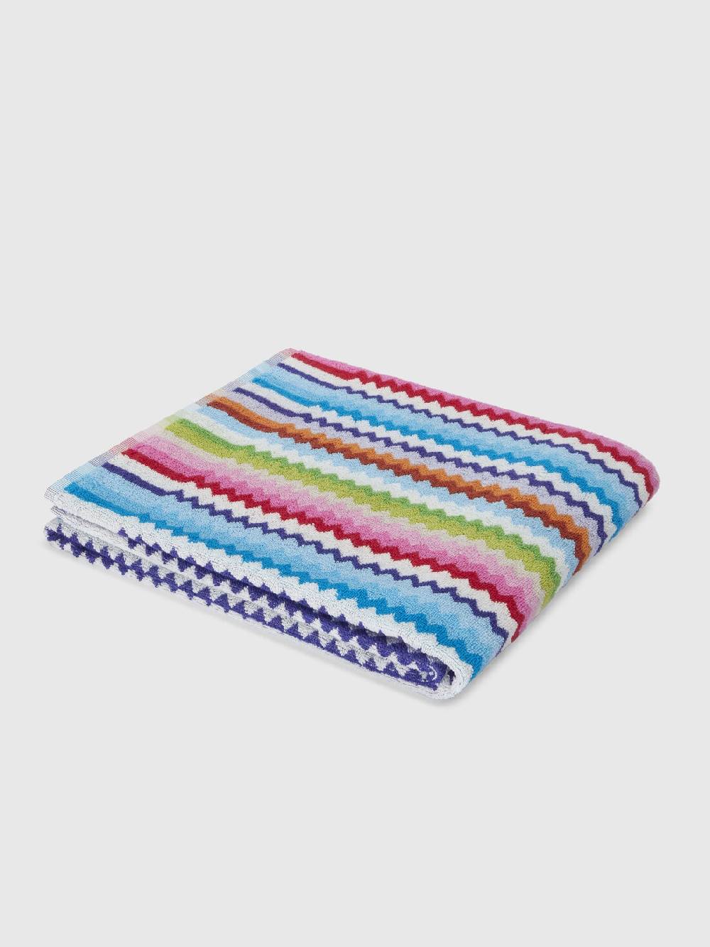 Missoni Telo da bagno 150x100 cm Riverbero in spugna di cotone zig zag Nuova