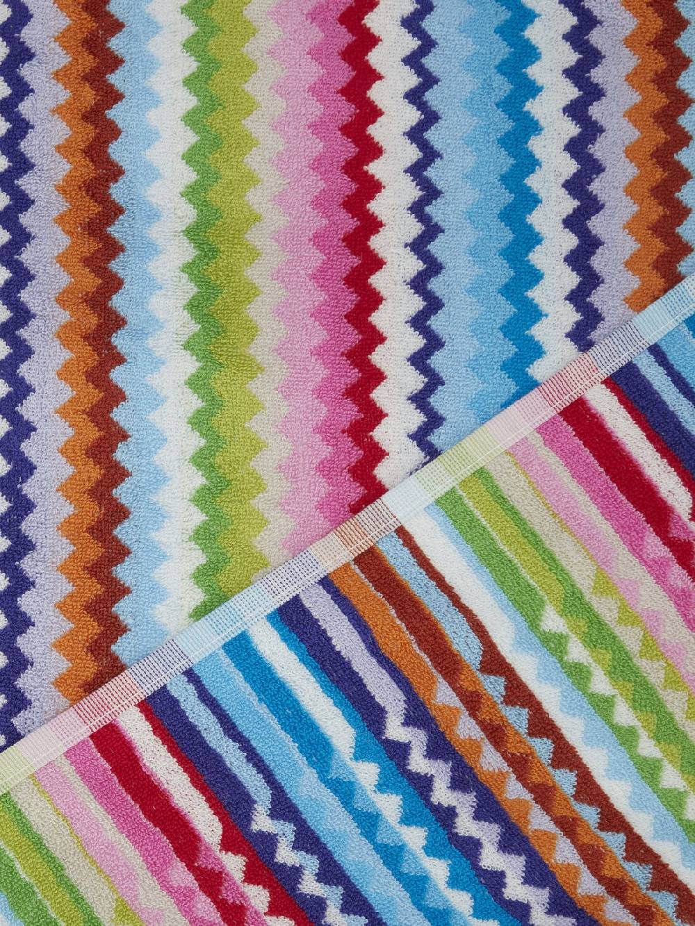 Missoni Telo da bagno 150x100 cm Riverbero in spugna di cotone zig zag Nuova