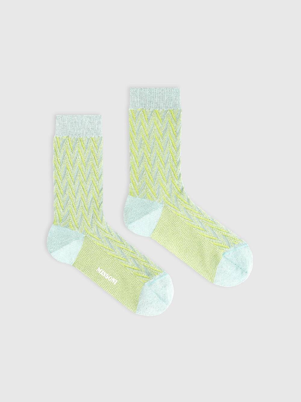 Missoni Calze in cotone e nylon chevron Italy
