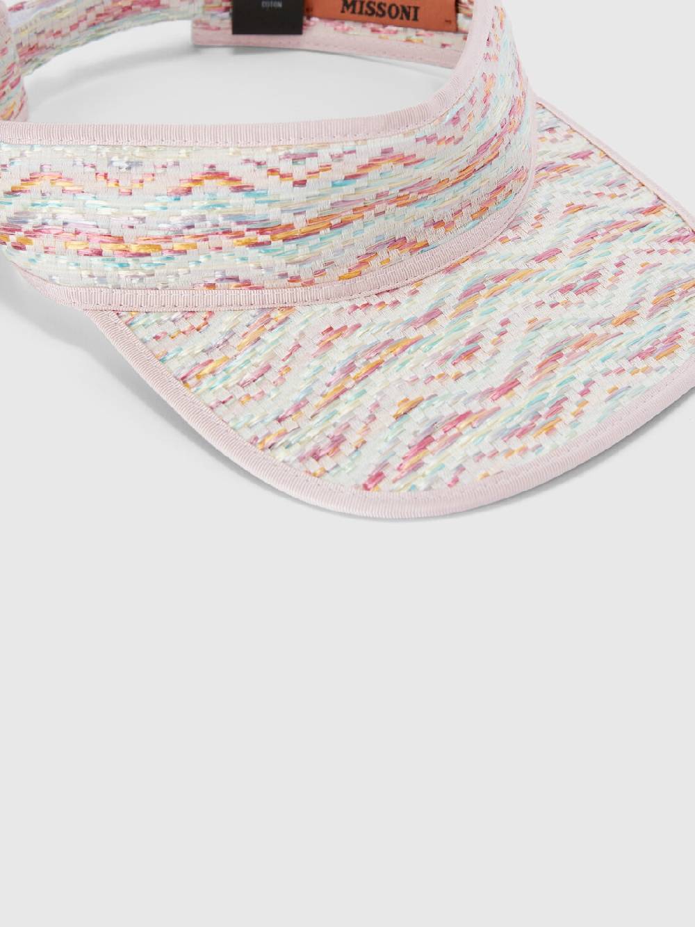 Missoni Cappello con visiera in viscosa e cotone chevron In Linea