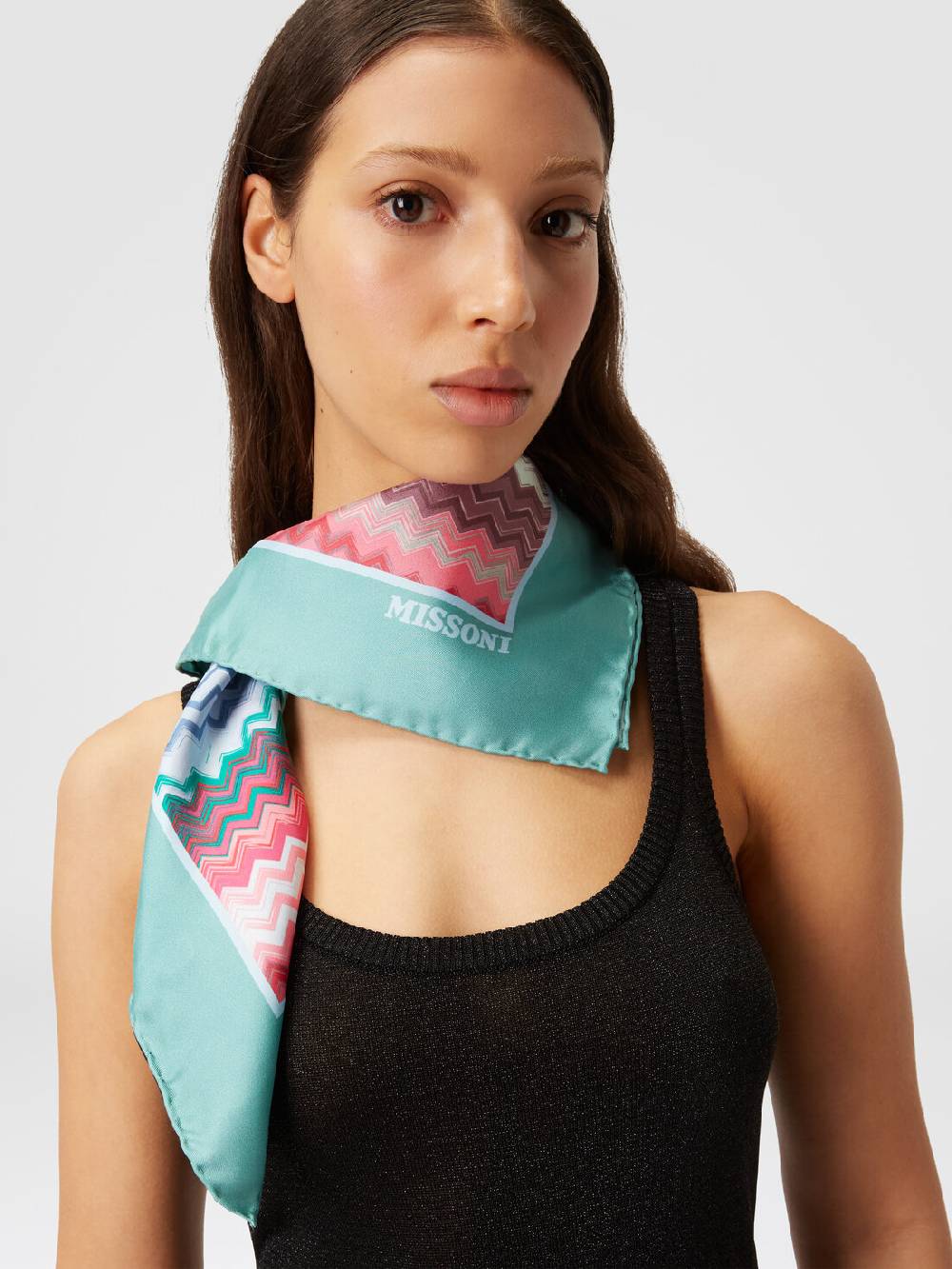 Missoni Foulard in seta con motivo zig zag Promozione