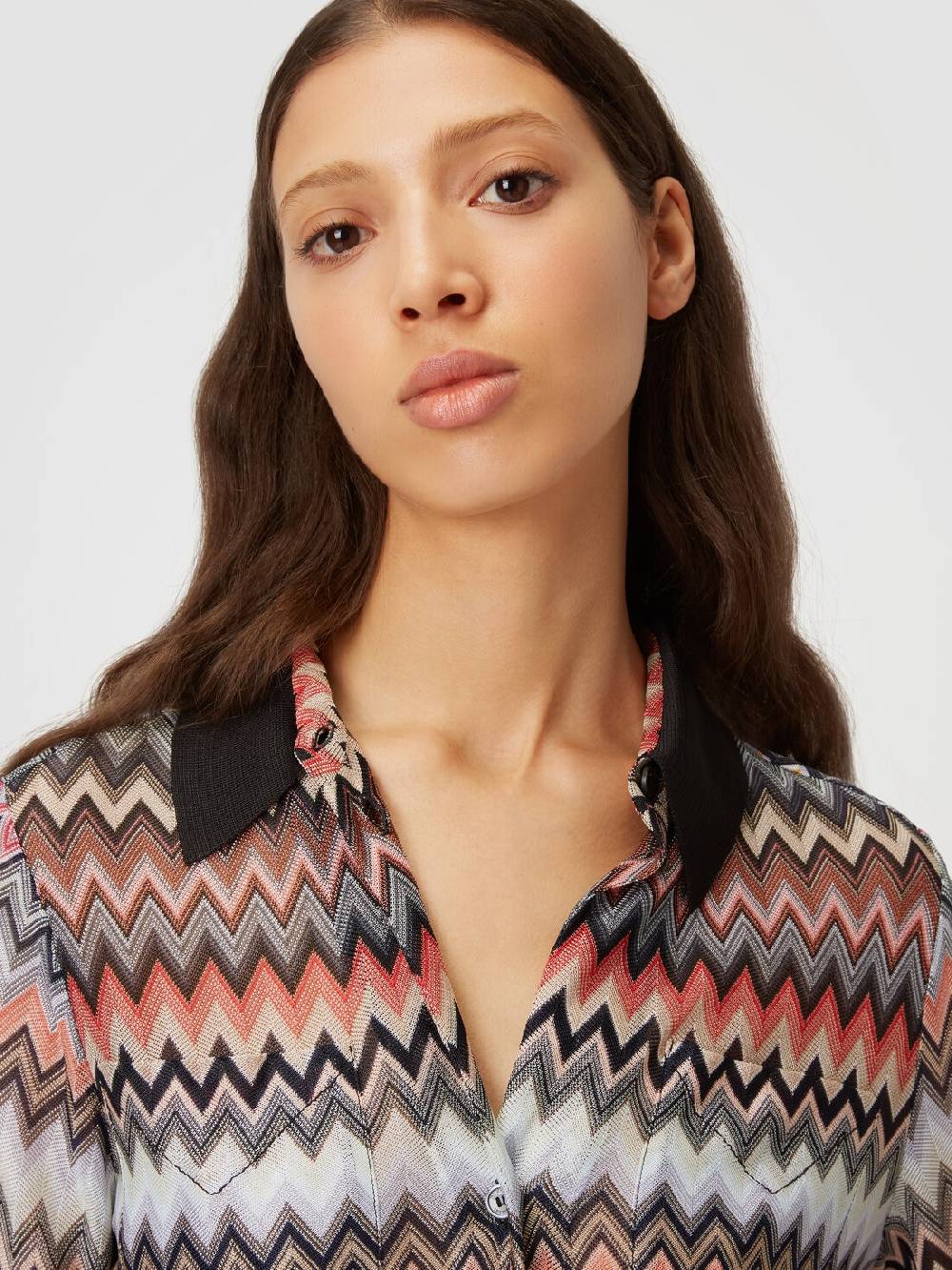 Missoni Camicia in cotone e viscosa zig zag Spedizione Gratuita