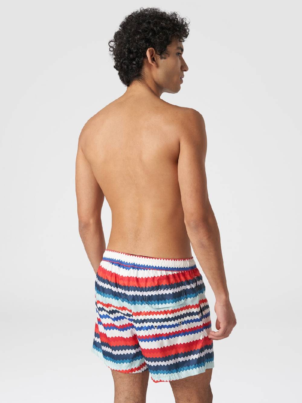 Missoni Boxer mare in nylon stampa micro zig zag In Saldo