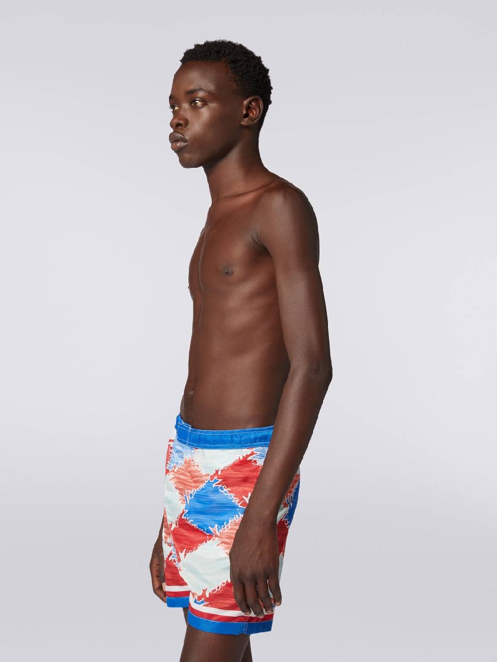 Missoni Boxer mare in nylon fiammato con logo Prezzo Ridotto