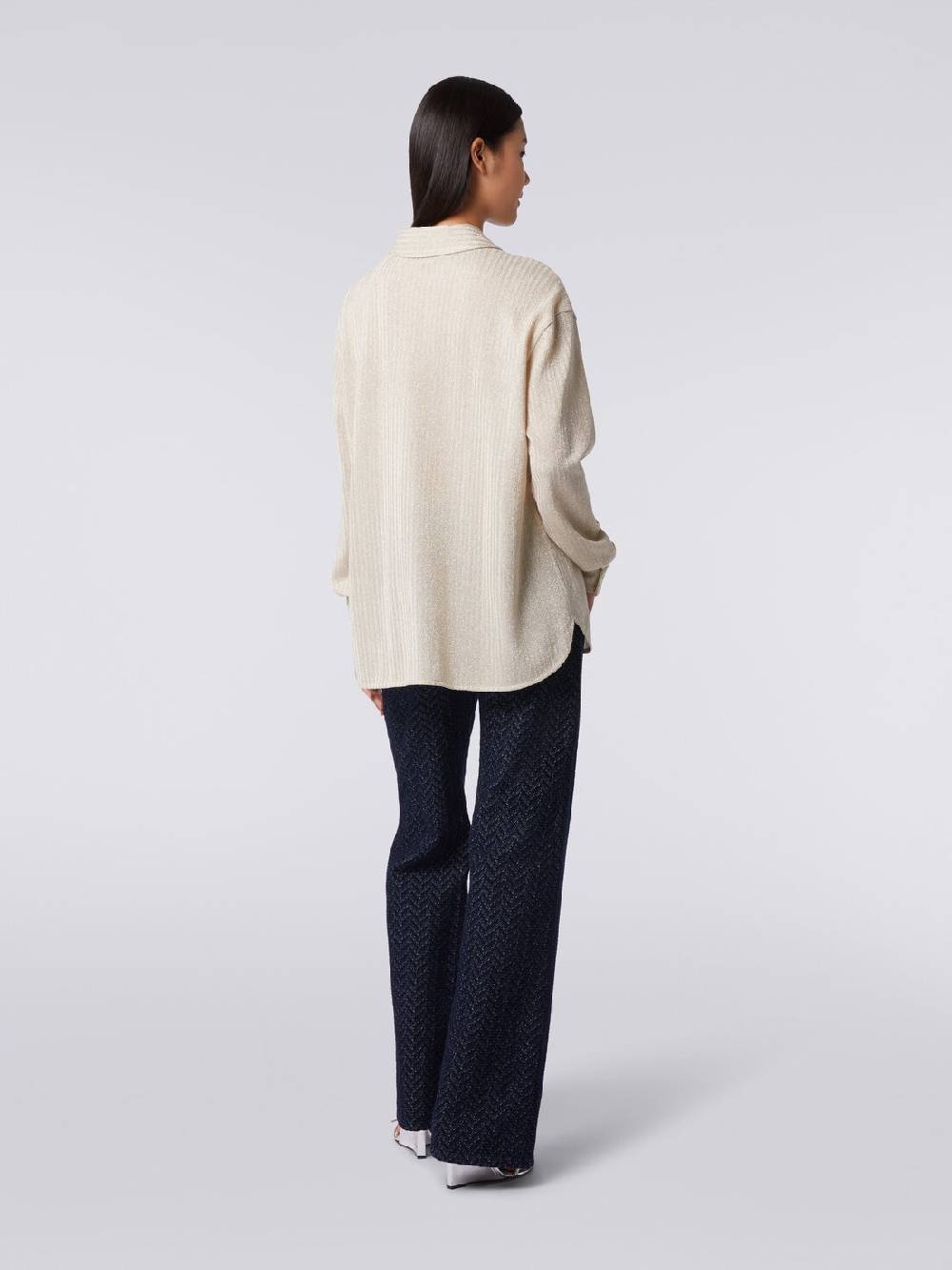 Missoni Camicia oversize in cotone e viscosa lamé Sottocosto