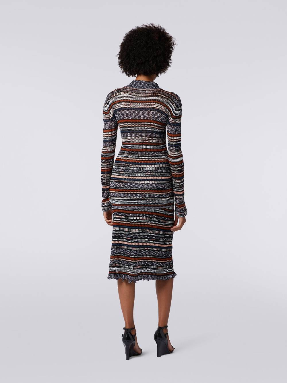 Missoni Camicia in maglia di viscosa a costine fiammata Presa