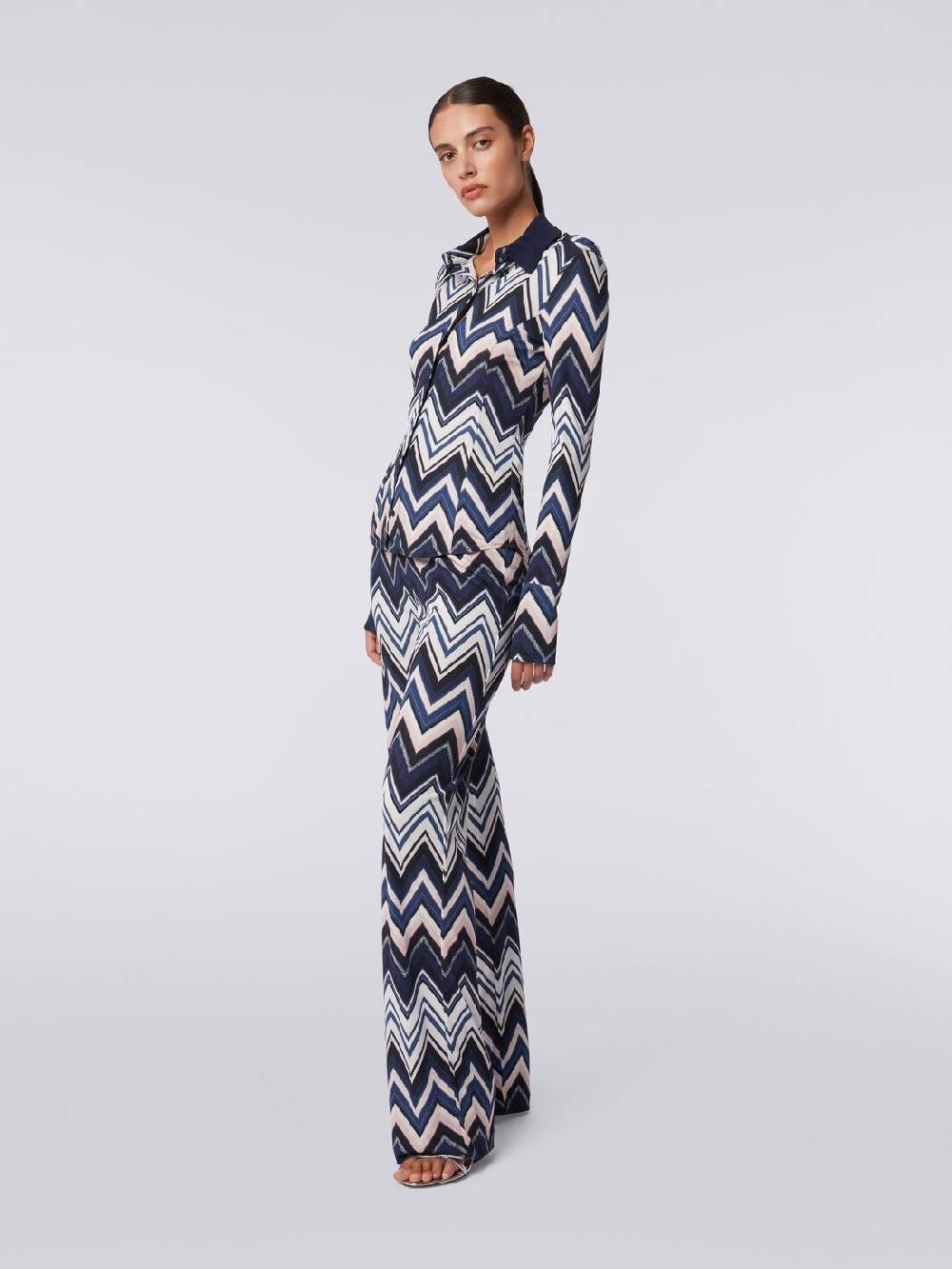 Missoni Camicia in viscosa con stampa zig zag Sconto