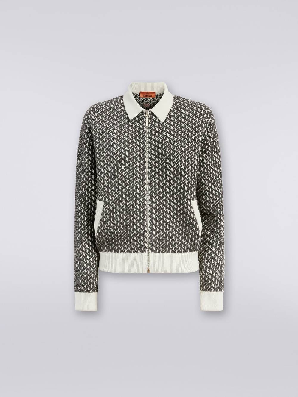 Missoni Bomber in cotone e nylon con zip In Vendita