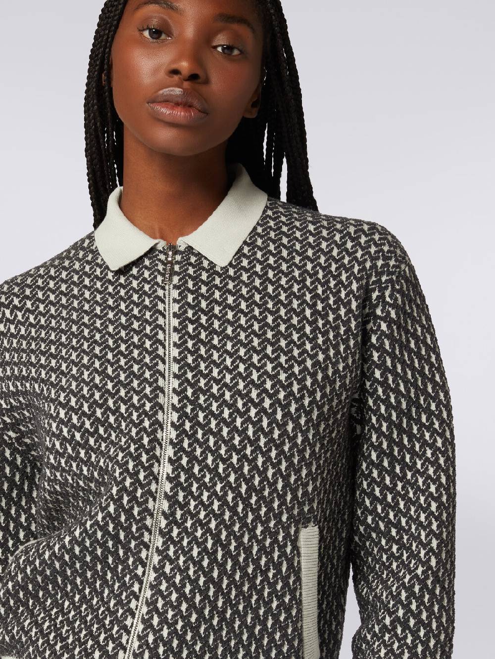 Missoni Bomber in cotone e nylon con zip In Vendita