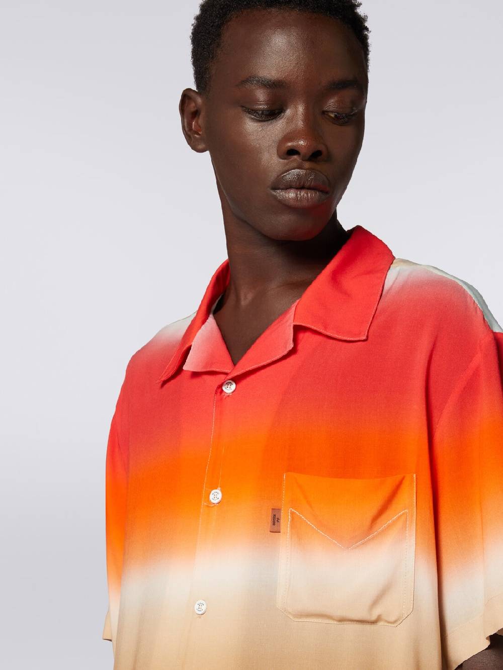 Missoni Camicia a maniche corte in viscosa dégradé Hotsell