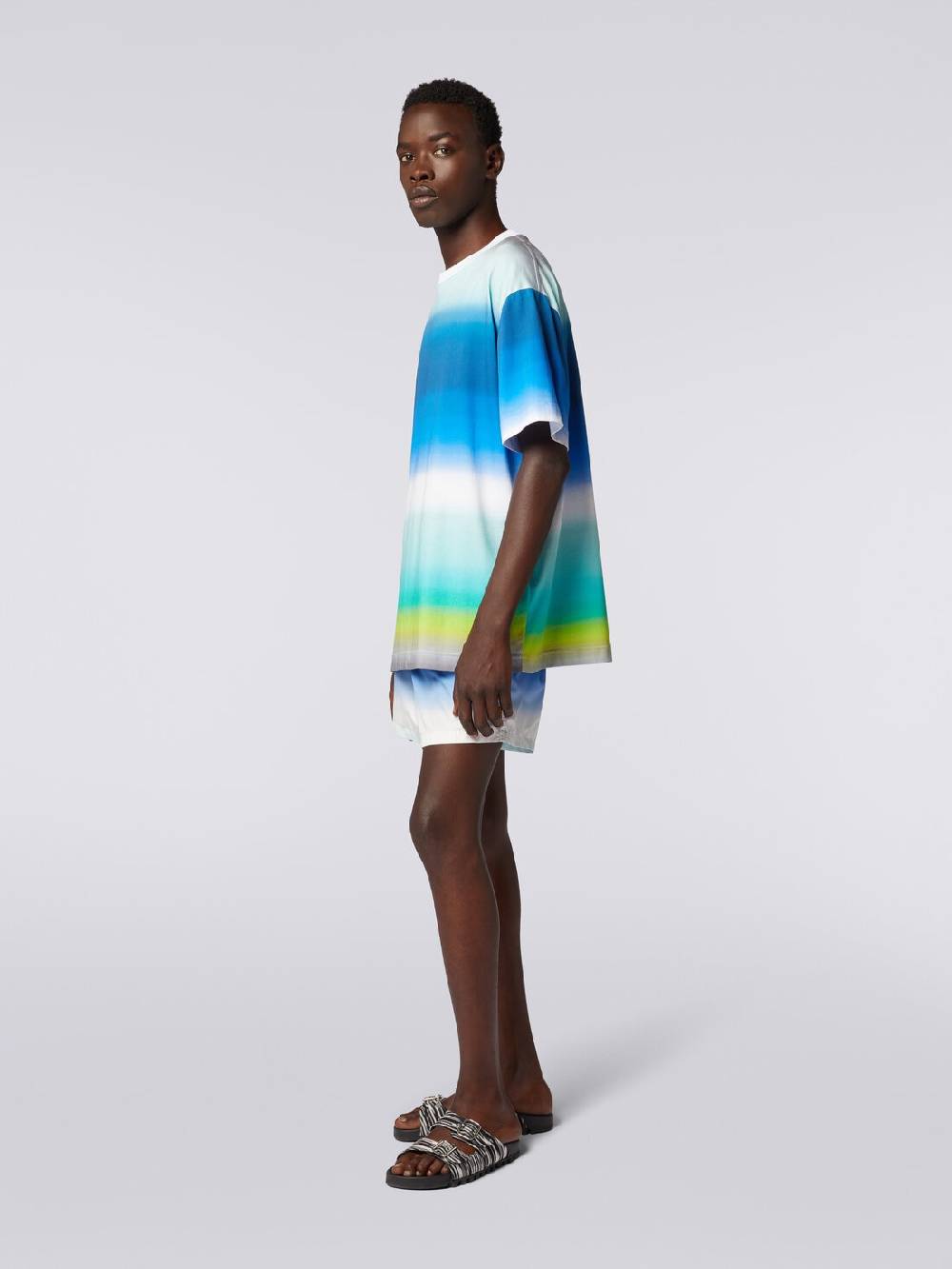 Missoni T-shirt oversize in cotone con stampa dégradé Vendita Economica