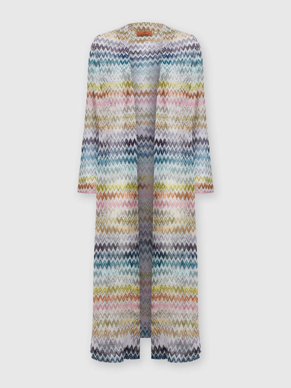 Missoni Cardigan lungo in misto viscosa zig zag lamé Vendite Flash