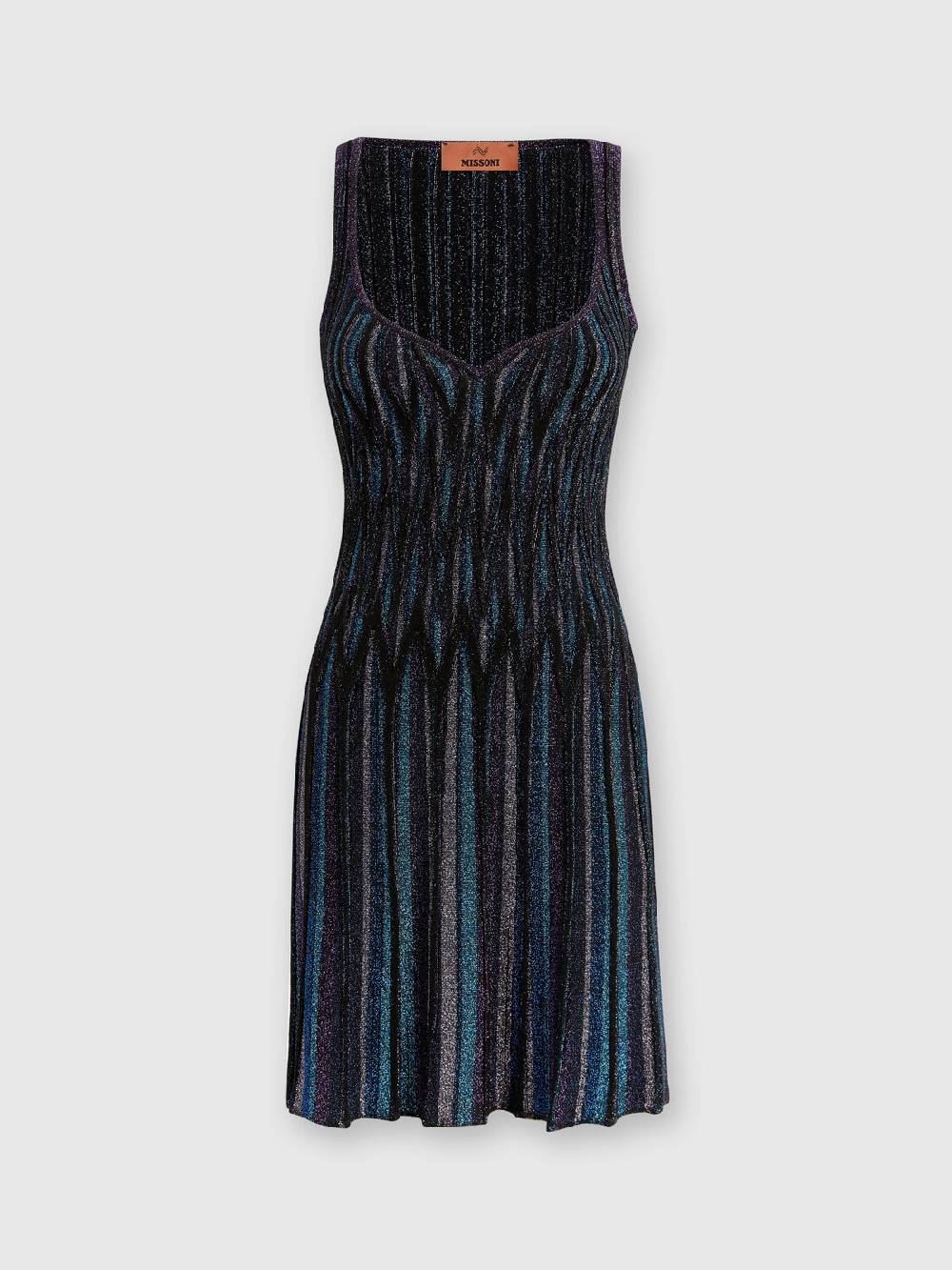 Missoni Mini-abito motivo diamante lamé con scollatura a cuore Negozio