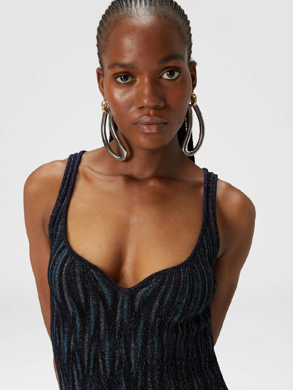 Missoni Mini-abito motivo diamante lamé con scollatura a cuore Negozio