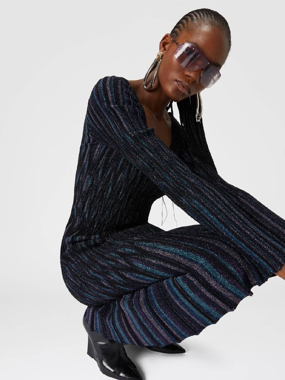 Missoni Gonna midi svasata motivo diamante lamé In Saldo