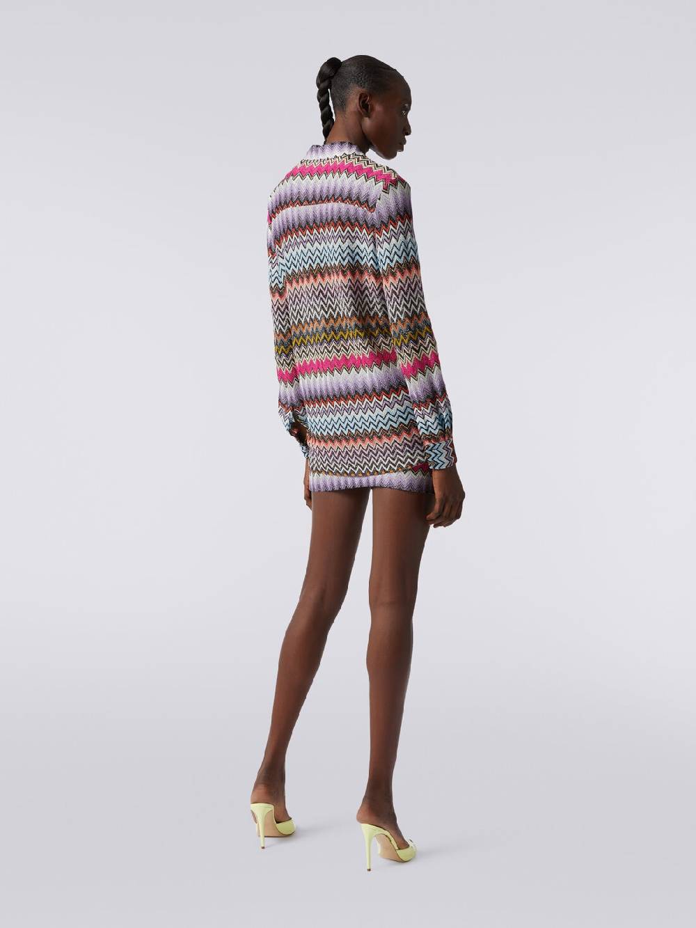 Missoni Camicia in maglia di viscosa chevron con lurex Nuova