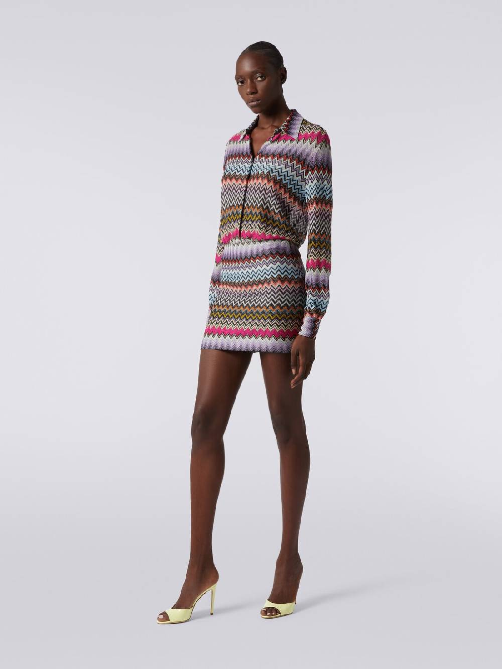 Missoni Minigonna in viscosa zig zag con lurex Moda