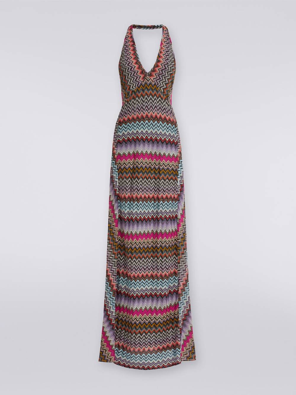 Missoni Abito lungo in viscosa zig zag con lurex 2025