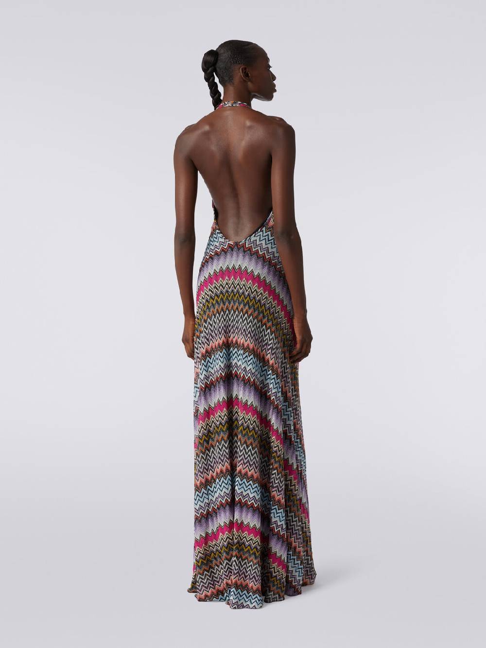 Missoni Abito lungo in viscosa zig zag con lurex 2025