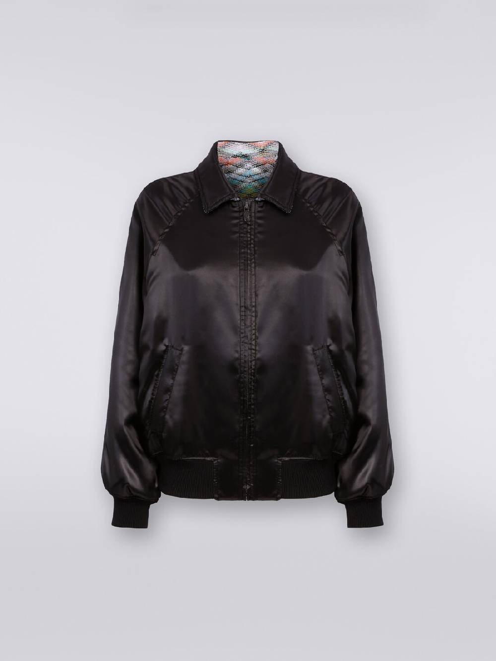 Missoni Bomber reversibile in raso e in maglia con lurex Italia