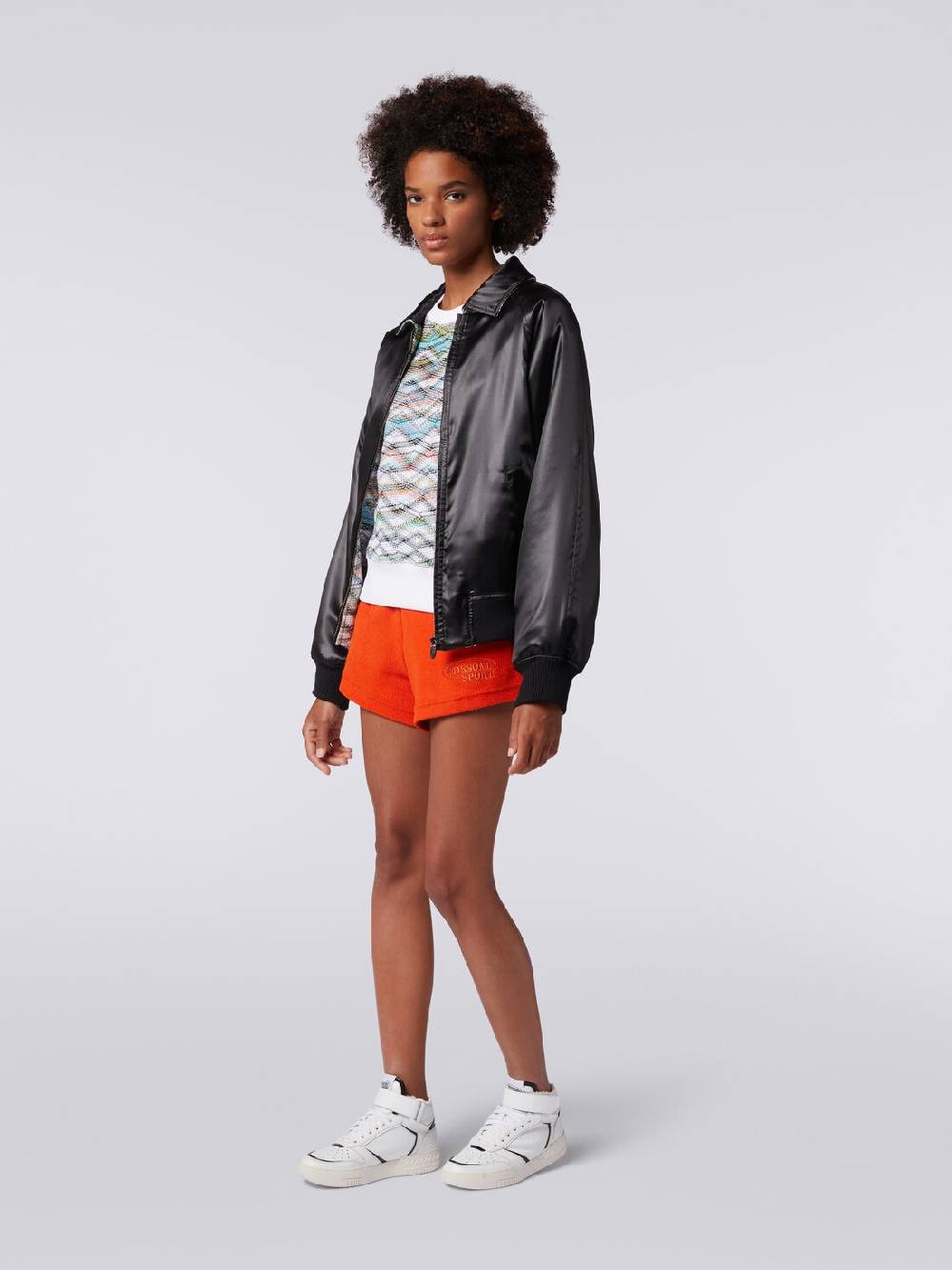 Missoni Bomber reversibile in raso e in maglia con lurex Italia