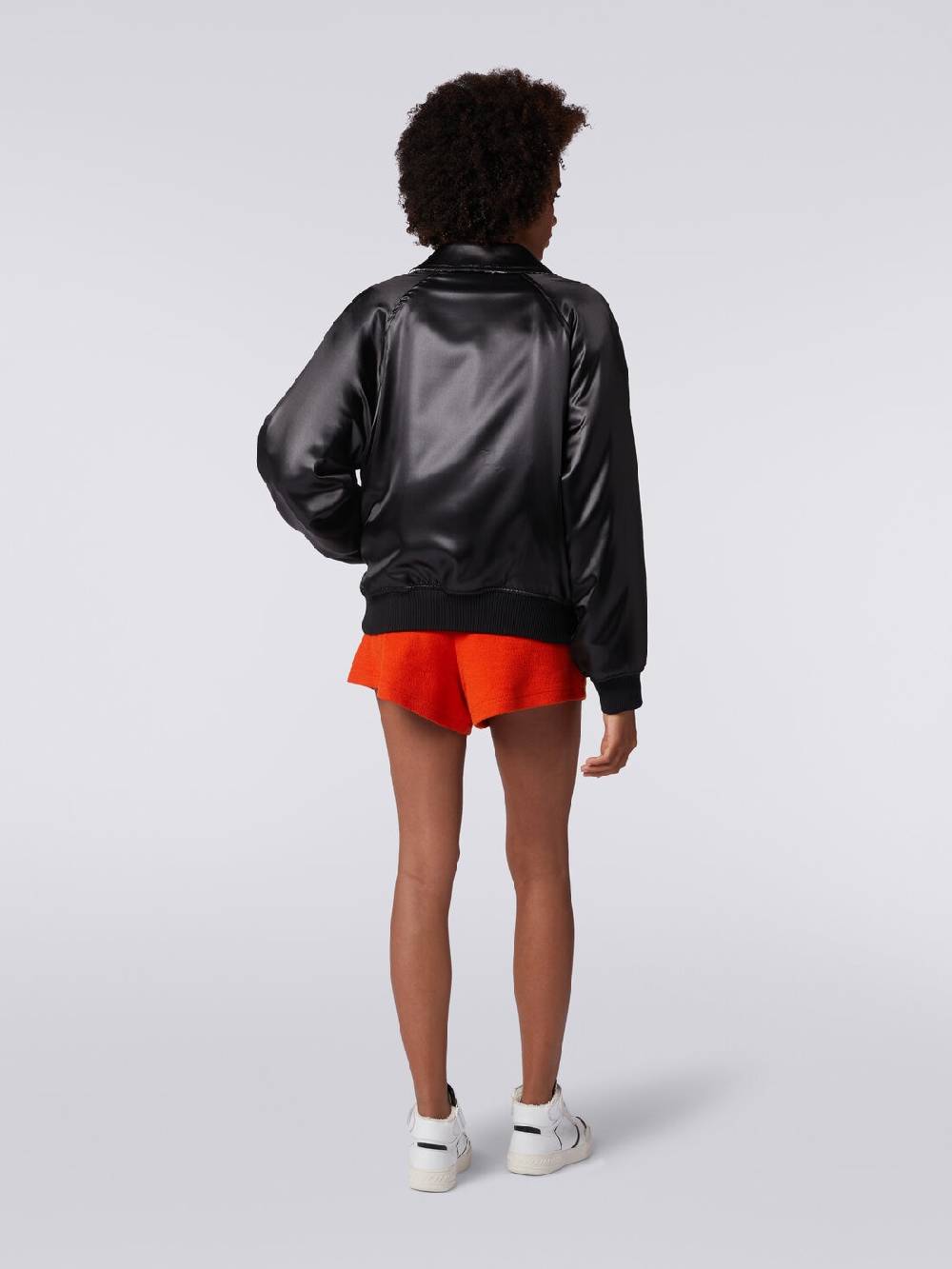 Missoni Bomber reversibile in raso e in maglia con lurex Italia